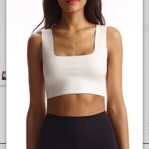 Commando Faux Leather Crop Top Size M